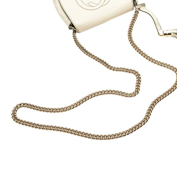 GUCCI Authentic White Leather Shoulder Bag - Picture 4 of 10